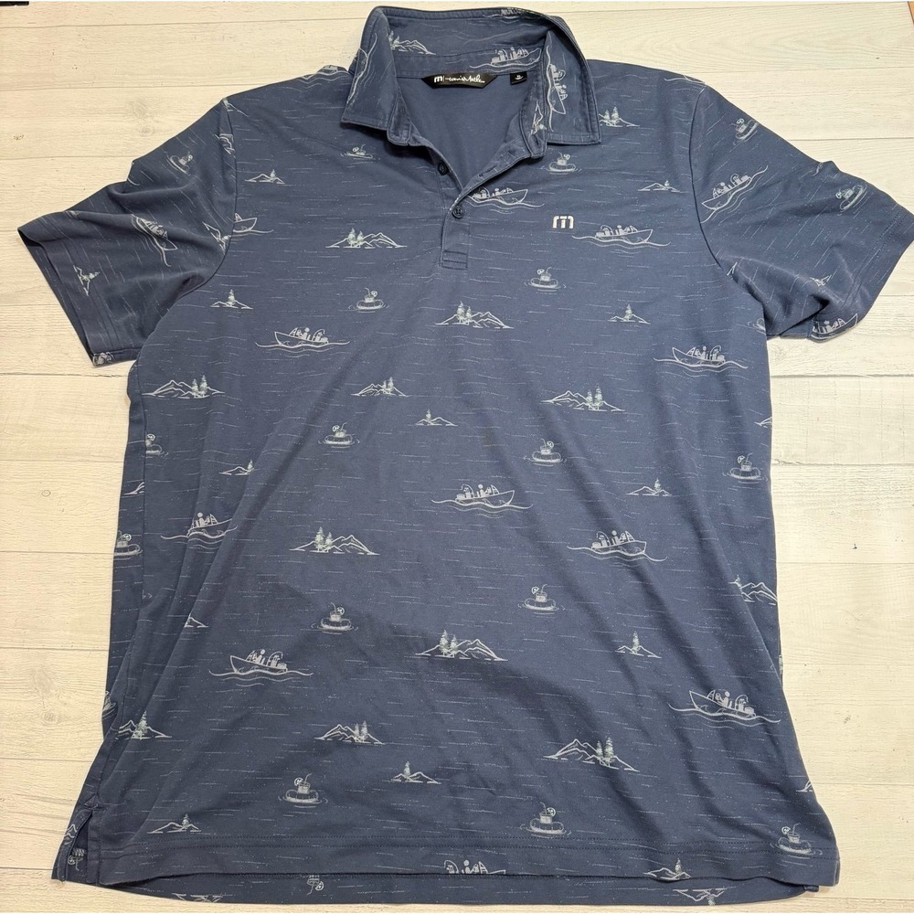 Travis Mathew Fun and Games Golf Polo‎ Navy men's XL